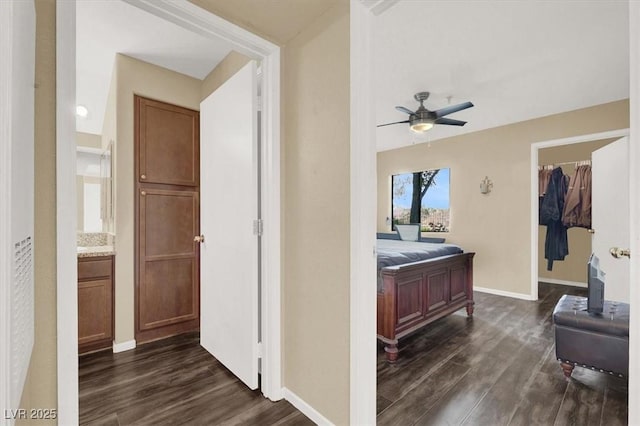 interior space featuring dark hardwood / wood-style floors