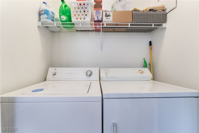 laundry room with separate washer and dryer