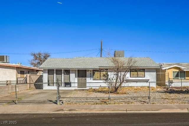 view of single story home