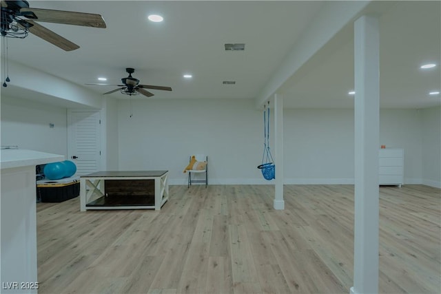 interior space featuring light hardwood / wood-style floors