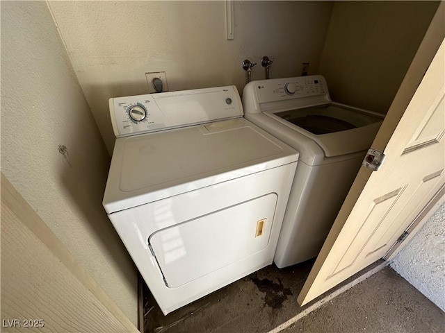 laundry area featuring separate washer and dryer