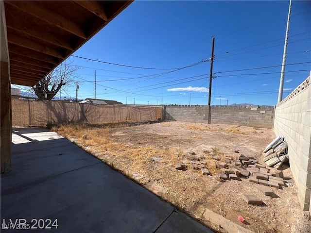 view of yard with a patio