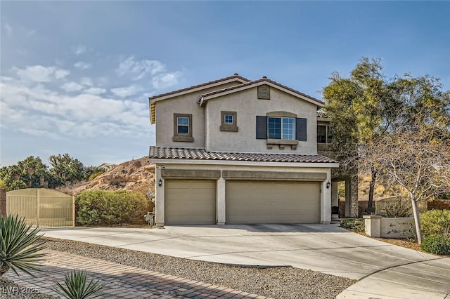 view of front of house featuring a garage