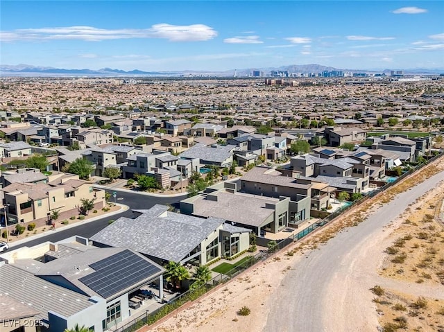 aerial view featuring a mountain view