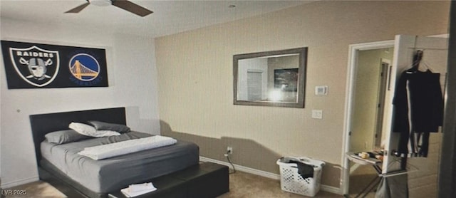 7050 Fossil Rim St, Las Vegas, NV 89084 - bedroom with baseboards, carpet, and a ceiling fan