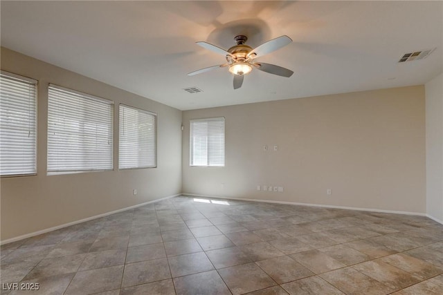 10273 Aragon Crown Rd, Las Vegas, NV 89135 - unfurnished room featuring ceiling fan, light tile patterned flooring, and baseboards