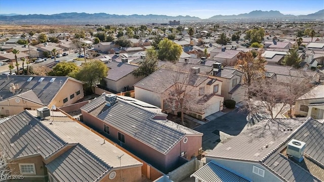 aerial view featuring a mountain view