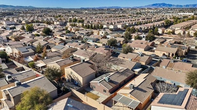 bird's eye view featuring a mountain view