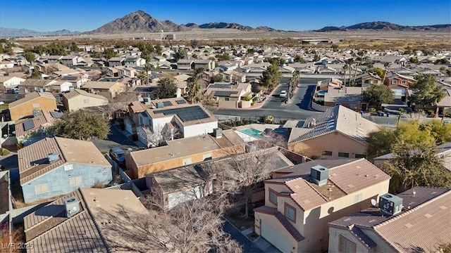 drone / aerial view with a mountain view