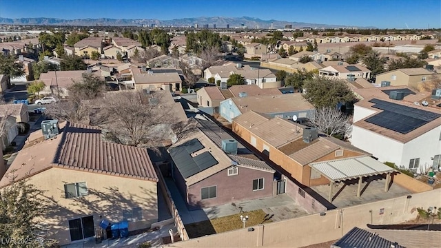 bird's eye view with a mountain view