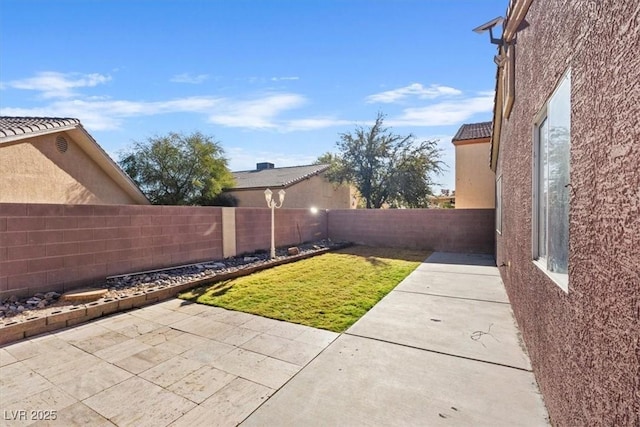 view of yard featuring a patio area