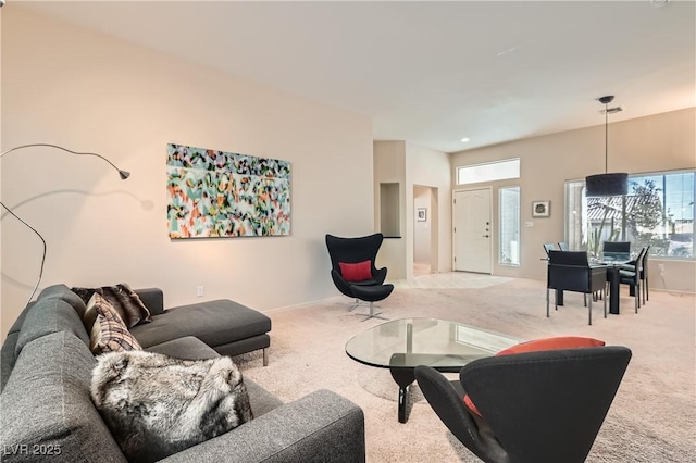 view of carpeted living room