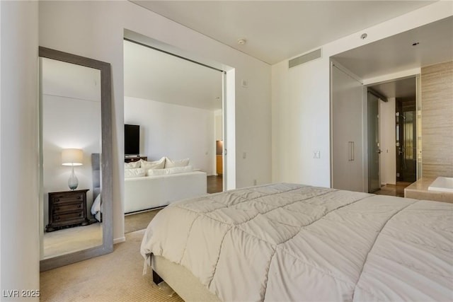 view of carpeted bedroom