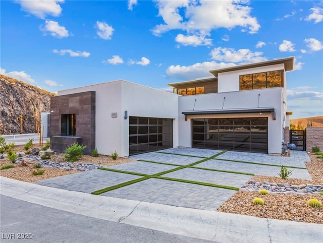 contemporary house with a garage