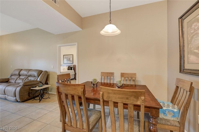 dining room featuring light tile patterned floors