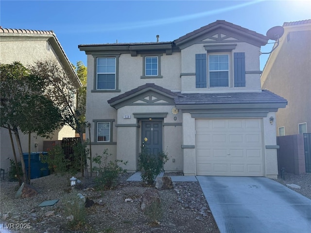 front of property featuring a garage