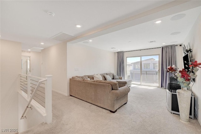 view of carpeted living room