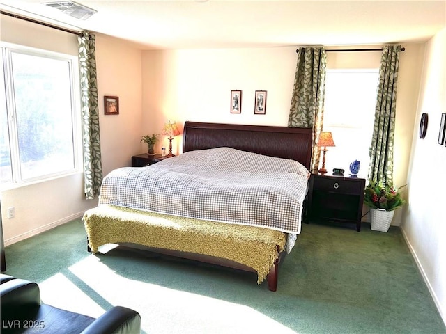 bedroom with carpet floors