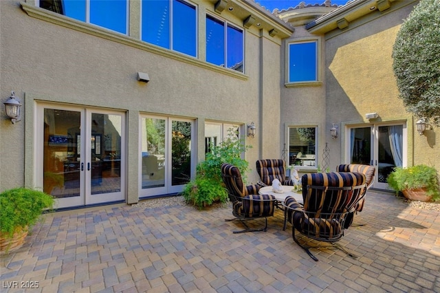 view of patio with french doors