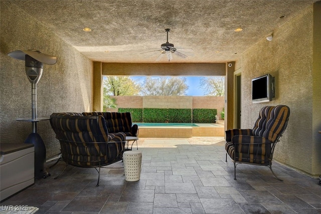 4450 Palisades Canyon Cir, Las Vegas, NV 89129 - view of patio / terrace featuring ceiling fan