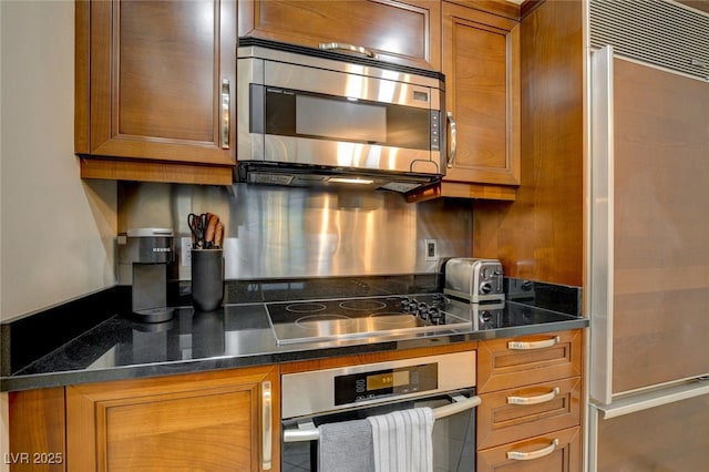 kitchen with appliances with stainless steel finishes