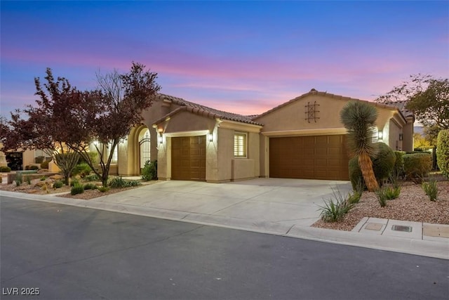 view of front facade with a garage