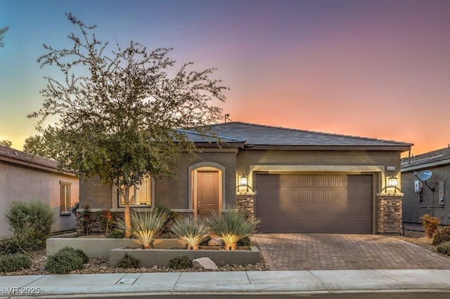 view of front of house featuring a garage