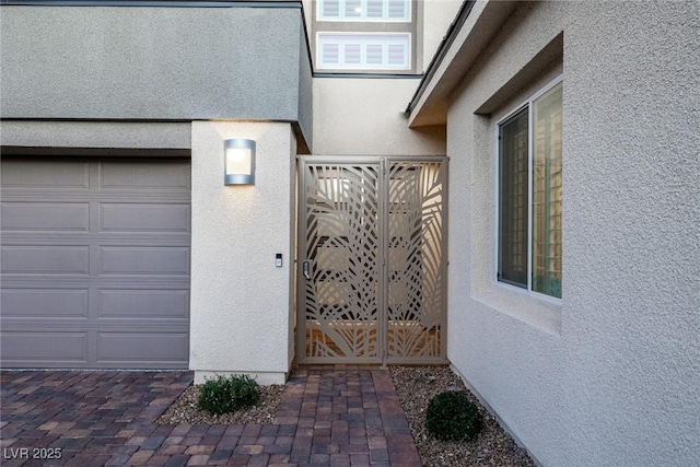 garage featuring a gate