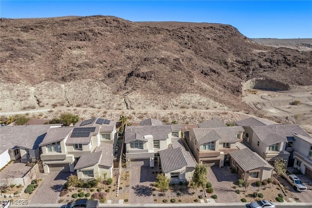 view of mountain feature with a residential view