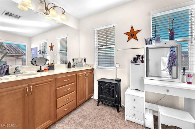 bathroom featuring vanity and a healthy amount of sunlight