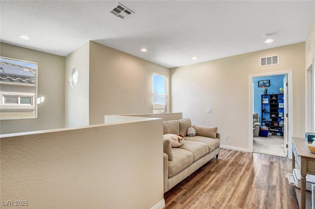 living room featuring hardwood / wood-style flooring