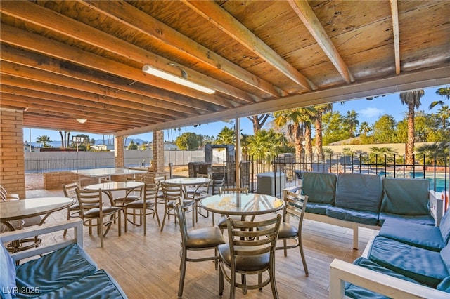 view of patio / terrace featuring an outdoor hangout area