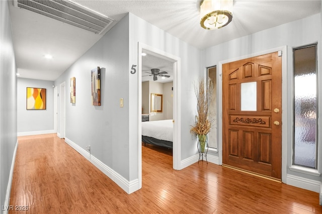 entryway with light wood-type flooring