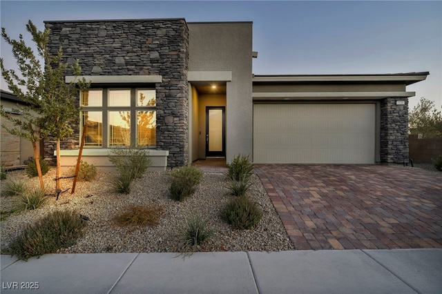 modern home with a garage