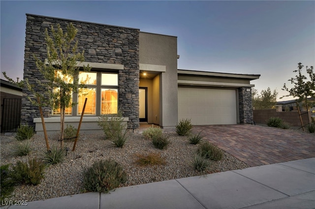 modern home with a garage