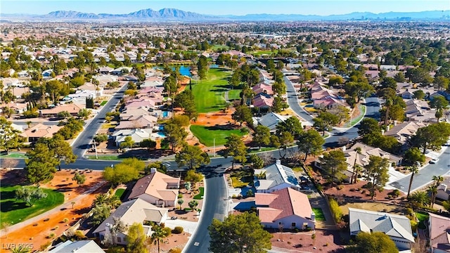 bird's eye view featuring a mountain view