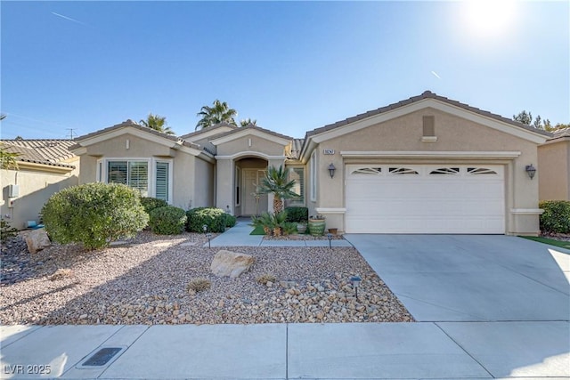 single story home featuring a garage