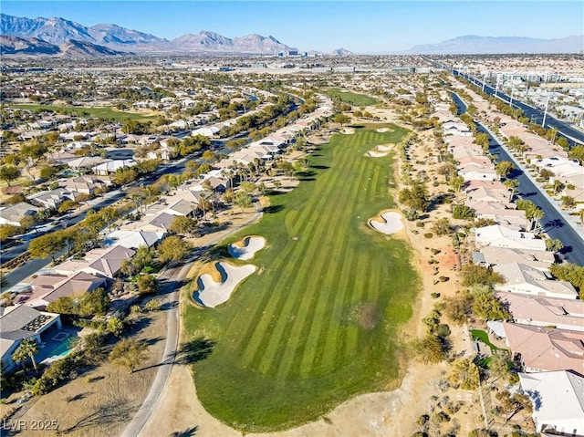 bird's eye view featuring a mountain view