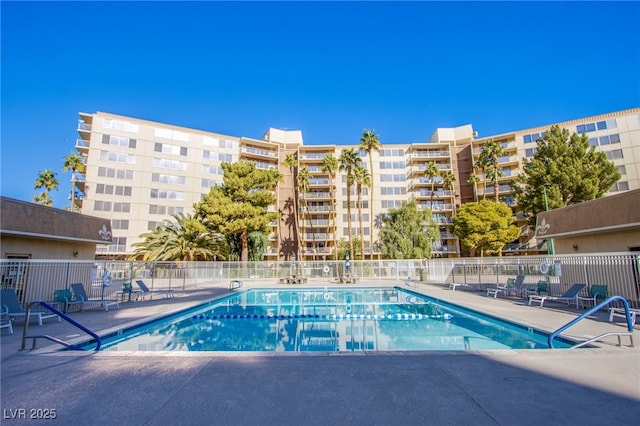 view of pool featuring a patio area