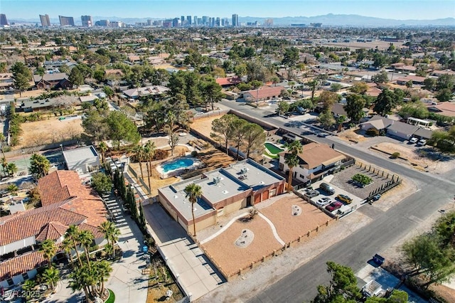 aerial view featuring a city view