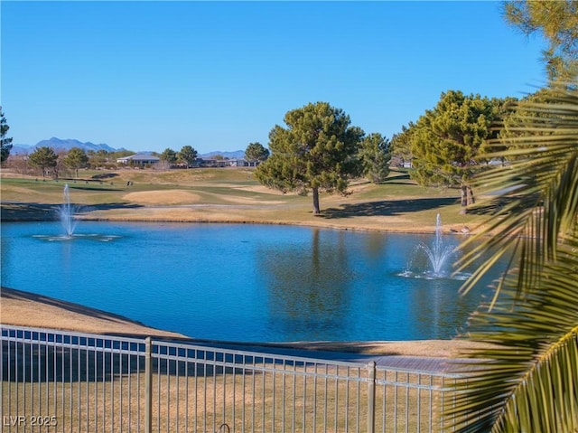 property view of water with a mountain view