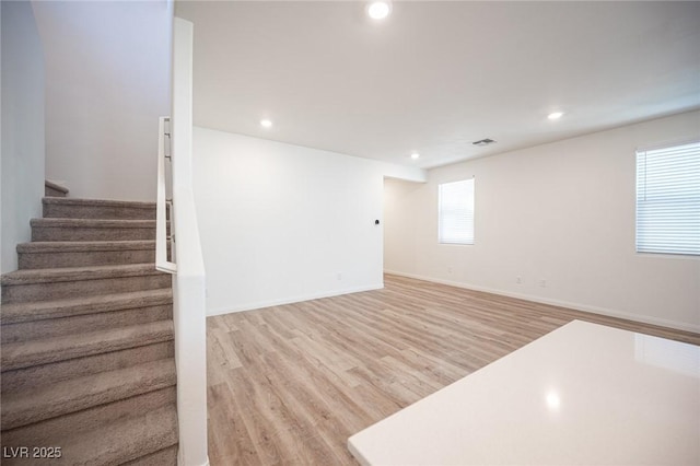 interior space featuring light hardwood / wood-style flooring