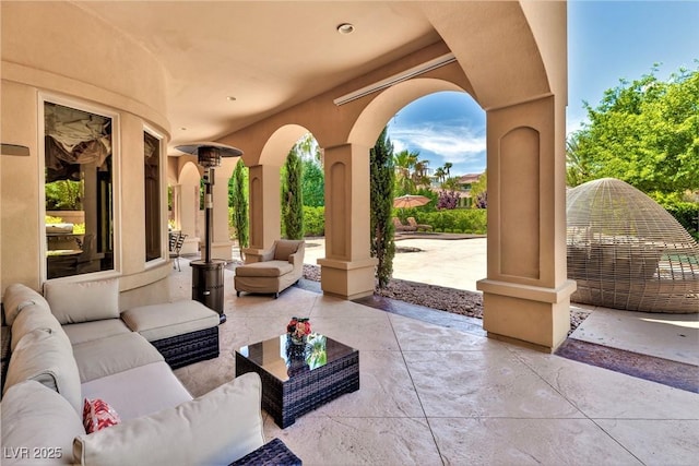 view of patio featuring an outdoor hangout area