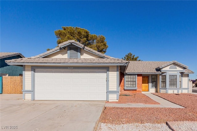 ranch-style house with a garage