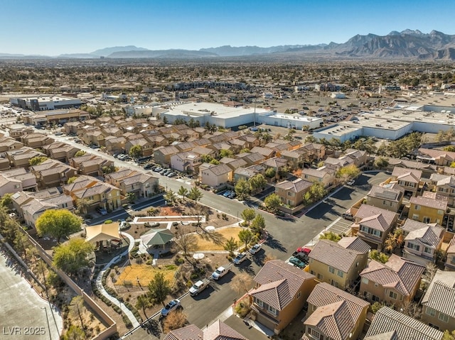 aerial view featuring a mountain view