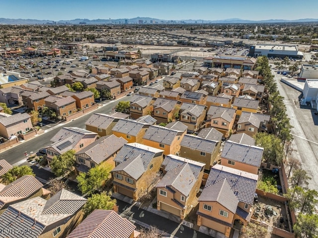 bird's eye view featuring a mountain view