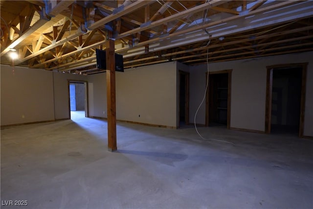 view of basement