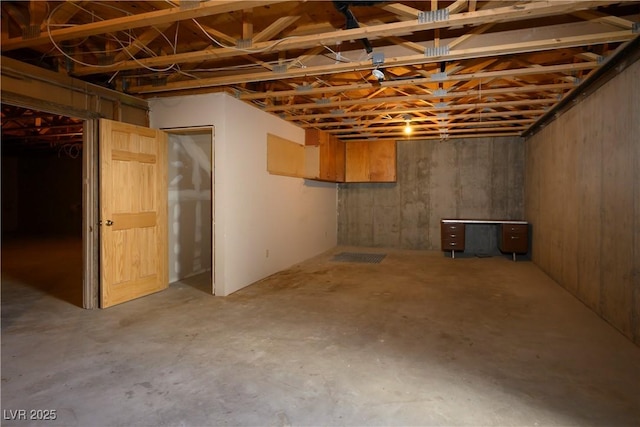 view of basement