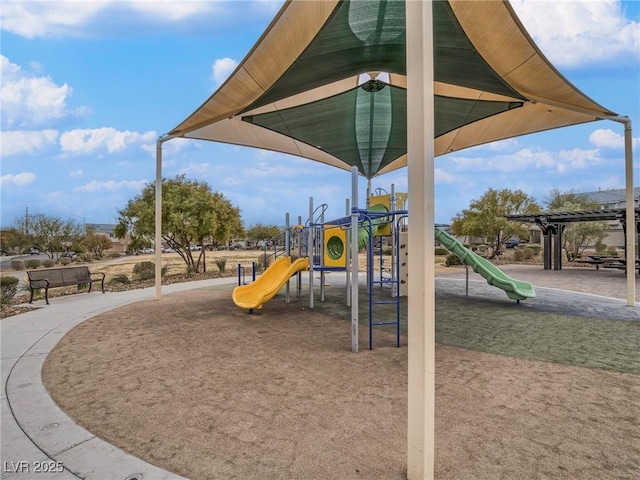 view of jungle gym