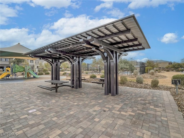 surrounding community featuring a playground